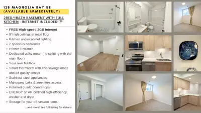 Lake Community: 2Bed/1Bath with Internet - Basement Suite