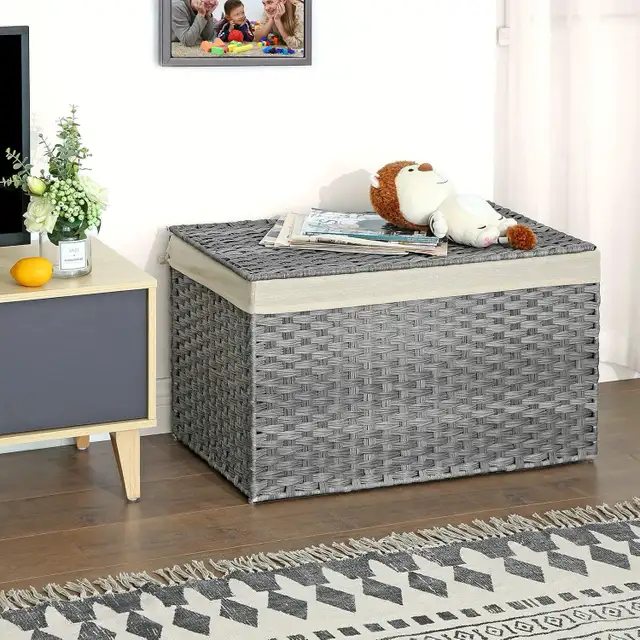 SONGMICS Storage Basket with Lid, 42.3 Gallon (160L) Storage Bin in Home Décor & Accents in Markham / York Region - Image 9