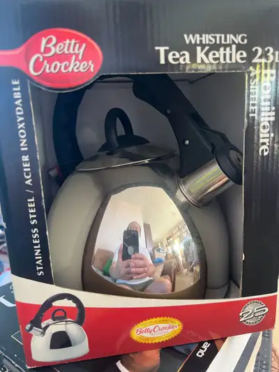 Betty Crocker Vintage Stainless Steel Whistling Tea Kettle, View more