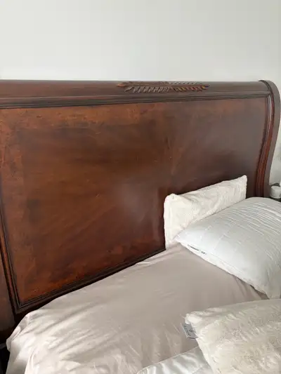 Queen Sleigh Bed Frame with bed box base, View more