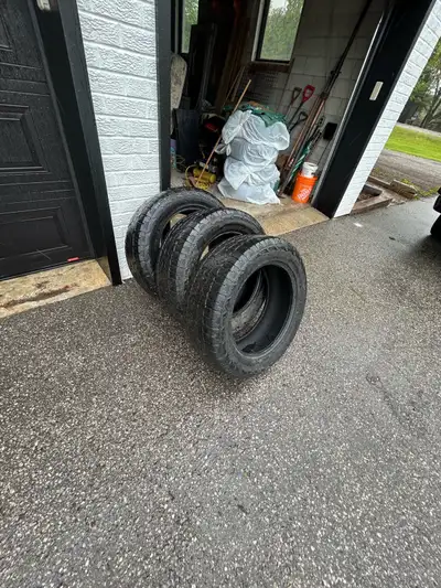 3 older Hankook tires from a Ford F-150. 3 only available…..in good shape…..fair bit of tread left …...