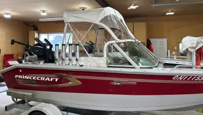 Princecraft Pro Series 166. 90 Optimax. 8 Cannon Rod holders on track system, 2 electric down rigger...