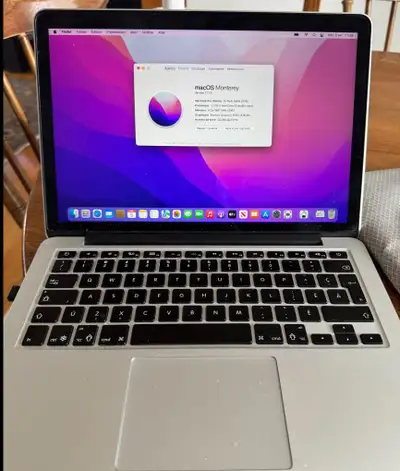 SI VOUS VOYEZ L'ANNONCE C'EST DISPONIBLE. MacBook Pro Retina 13-inch, Early 2015, 8 Go , HD 250 Go 8...