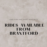 RIDES AVAILABLE FROM BRANTFORD TO GTA AND ALL OTHER AREA