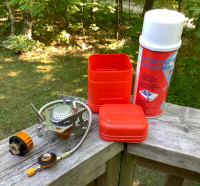 Backpacking camping stove, New, Butane, Adaptor, case, fuel