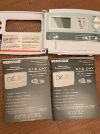 White Rogers and Venstar Thermostat 5+2 programmable.