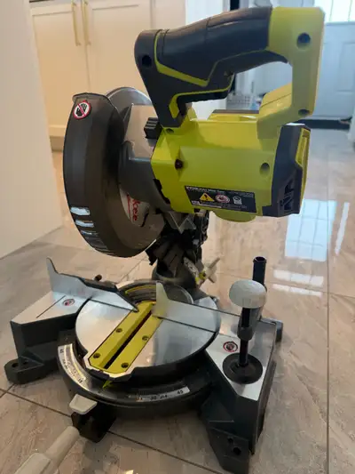 RYOBI 18V ONE+ Cordless 7-1/4-inch Compound Mitre Saw and Blades, View more