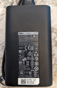 Dell Slim 65W Laptop Power Adapter