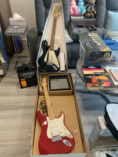 Je vends un ensemble complet de trois guitares électriques, parfait pour les débutants et les passio...