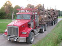 Camion de bois en longueur