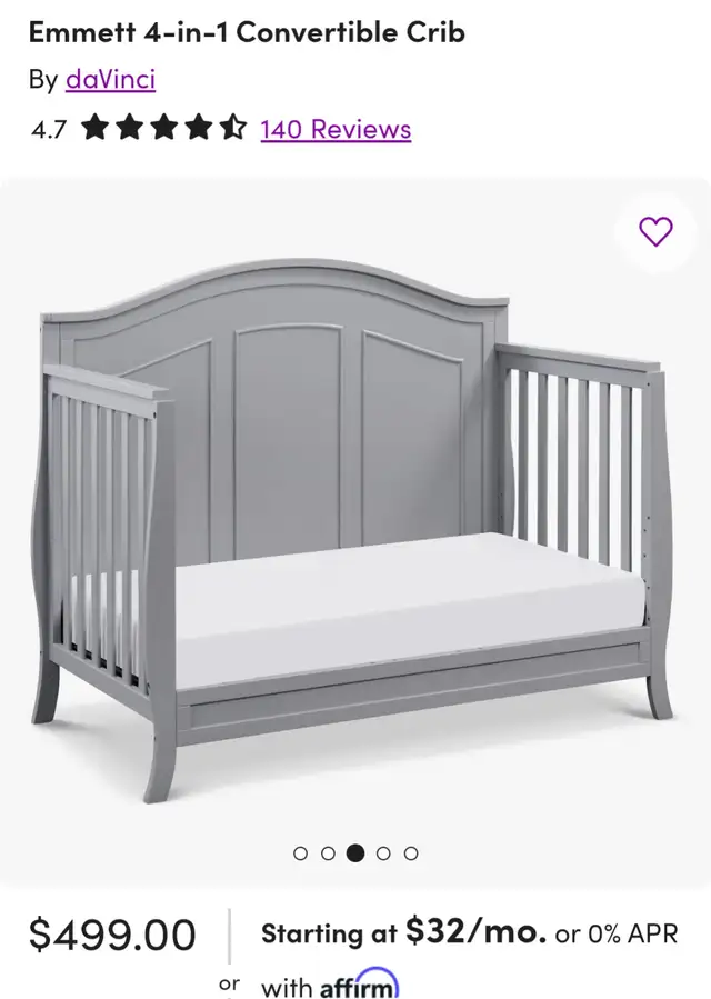 DaVinci Emmett 4-in-1 Convertible Crib in Cribs in Markham / York Region - Image 5