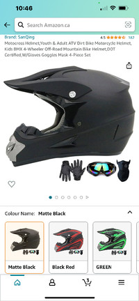 Dirt bike helmet