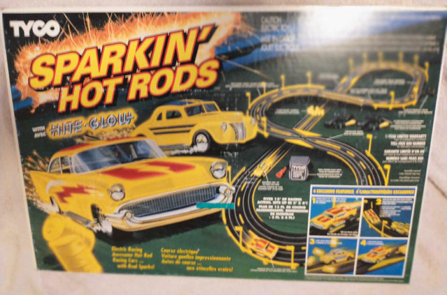 Hot Rod set, for parts. Untested. One car, chargers, tracks, etc in Toys & Games in Prince George