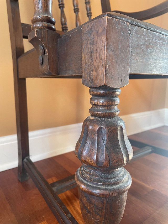 Stained Oak Antique Dining Chairs 100+ years old in Dining Tables & Sets in Bridgewater - Image 2