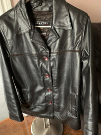 Dimitri Women's Black Leather Jacket Size M