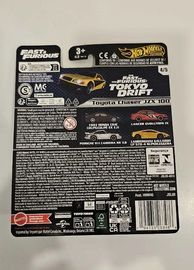 HOT WHEELS FAST & FURIOUS TOYOTA CHASER JZX 100 in Toys & Games in City of Toronto - Image 6