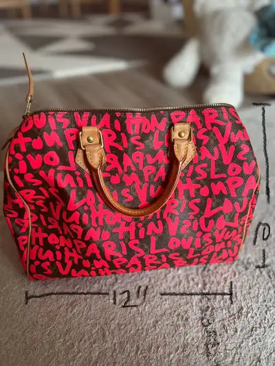 Louis Vuitton Monogram Graffiti Speedy 30 brown/pink Stephen Sprouse Collection Used very little. In...