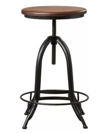 Swivel Solid Wood Adjustable Height Stool - New