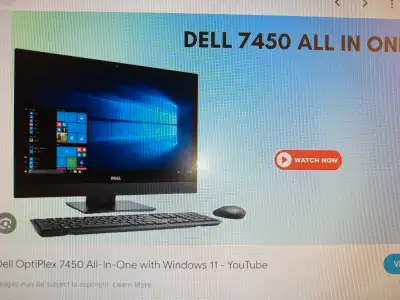 Ordinateur Dell All-in-one, i5 optiplex 7450AIO, View more