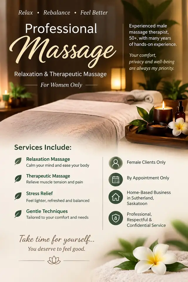 Experienced Male Asian  Massage Therapist +  Female Clients Onl