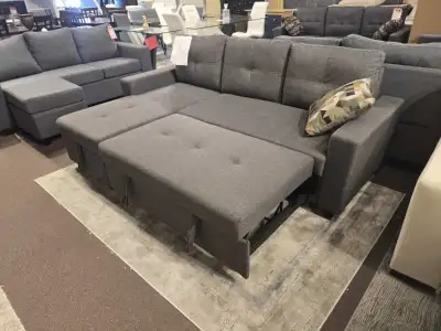 3-Seater Sofa Bed – Tufted Design • Pull-Out Sleeper, View more