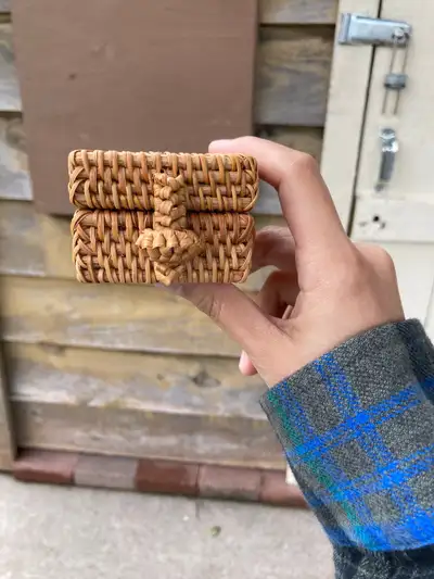 6x6x5.5 cm Not a fancy box, just a small eco friendly box to keep your jewelry safe. Great for gifti...