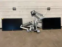 HP monitors+metal arms