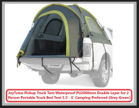 (NEW) Pickup Truck Bed Tent 5.5- 6' Portable 2 Person Grey Green