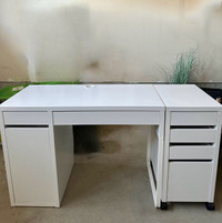 Ikea Micke Desk & Drawer Set