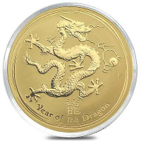 Pièce or dragon/bullion gold dragon 2012 1/10 oz