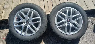 Selling a pair of front rims and tires Fit can am spyder 2008 to 2012 Tires are brand new Sold the b...