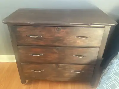 Antique dresser with mirror, View more