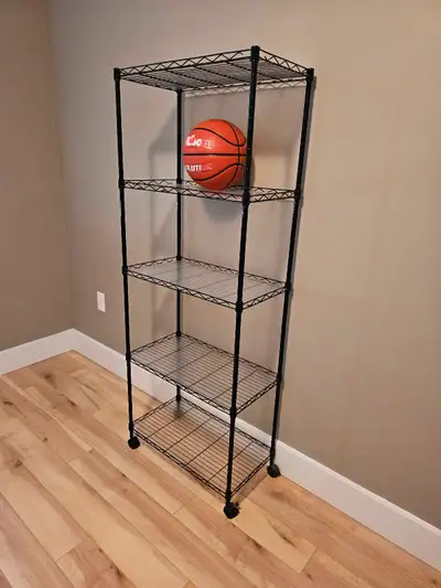 black wire rolling shelf, View more