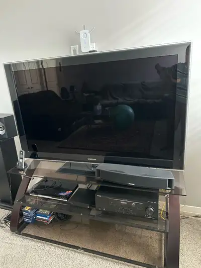 60” Samsung with TV stands , View more