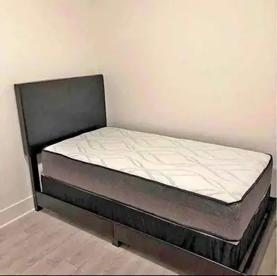 Single or twin size bed frame with mattress , View more