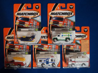 MATCHBOX RESCUE SQUAD SERIES OF 5 WITH 1  FACING REVERSE IN PKG