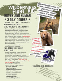 First aid courses for humans and horses!