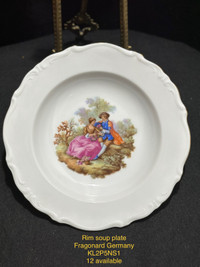Rim Soup plate Fragonard Couple Love ❤️ Story 