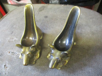 1970s ALL METAL TERRIER DOG PIPE HOLDERS $20 EA. MID CENTURY MOD