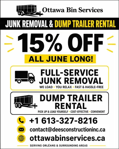 Junk Removal Services JUNE 15% OFF, View more