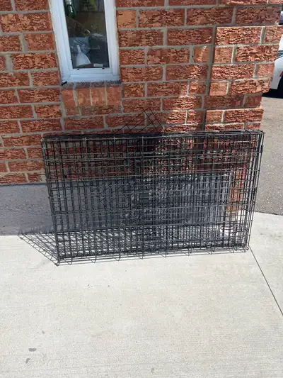 This is an extra-large dog crate, perfect for larger breeds, though it does not come with a mat. The...