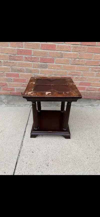 Dark Wood Side-Table, View more