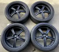 19" 5X112 Speedy Vapor Wheels with Dunlop 255/35/19 Tires