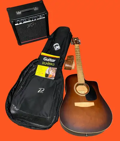 GUITAR Art & Lutherie Wild Cherry CW Acoustic/Electric +++, View more