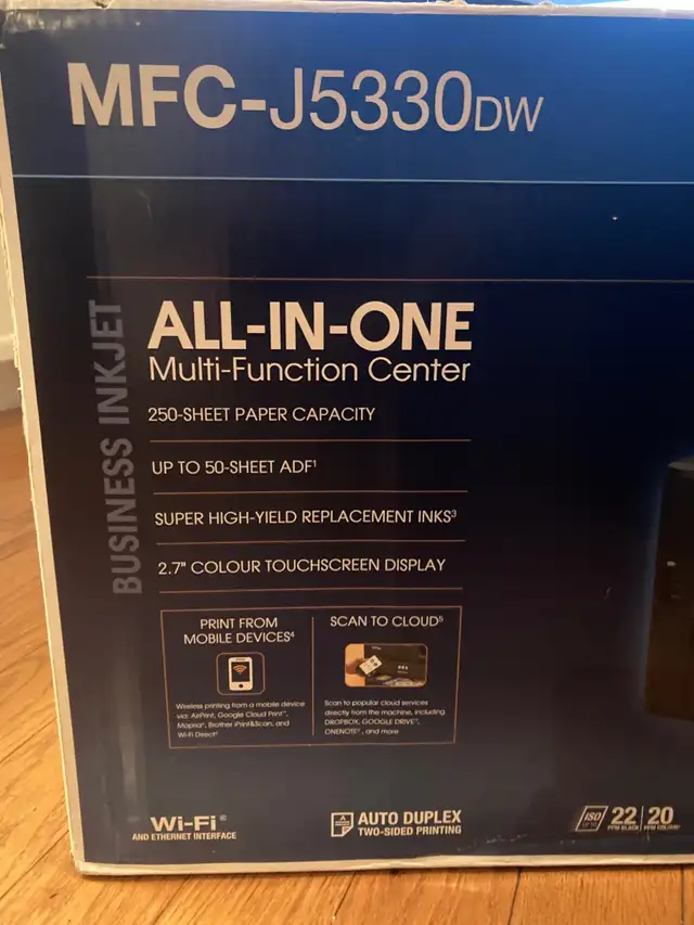 BROTHER MFC-J5330 DW ALL IN ONE PRINTER in Printers, Scanners & Fax in Kitchener / Waterloo - Image 3