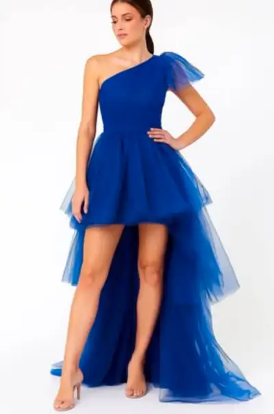 Prom dress electric blue gown , birthday or occasion dress, View more