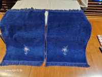 Pair Navy Blue Tip Towels