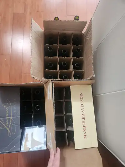 3 boxes of clean wine bottles - $25 for all, View more