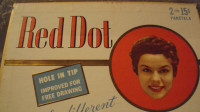 RED DOT CIGAR BOX - HOLE IN TIP PINUP GIRL STYLE - 60 CIGARS