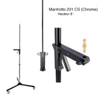 Manfrotto #231 CS Chrome Steel Column Stand with sliding arm